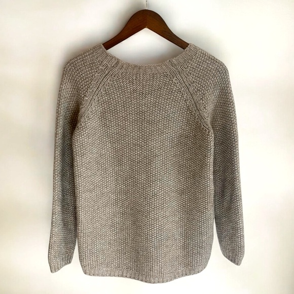 Italian Benedetta B. Taupe Alpaca Wool Scoop Neck Pullover Sweater - Picture 2 of 12